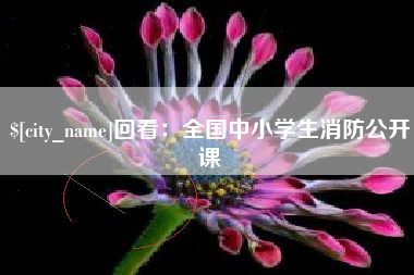 荣成回看：全国中小学生消防公开课