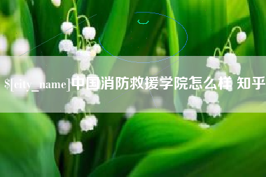荣成中国消防救援学院怎么样 知乎