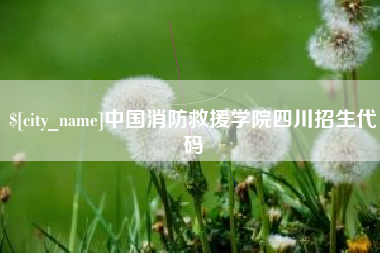 荣成中国消防救援学院四川招生代码