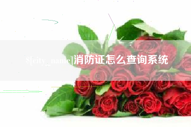 荣成消防证怎么查询系统