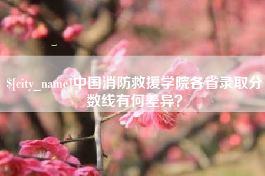 荣成中国消防救援学院各省录取分数线有何差异？