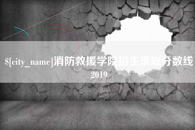 荣成消防救援学院招生录取分数线2019