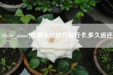 荣成诈骗冻结对方银行卡,多久返还