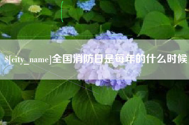荣成全国消防日是每年的什么时候