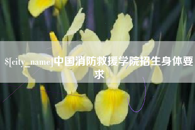 荣成中国消防救援学院招生身体要求