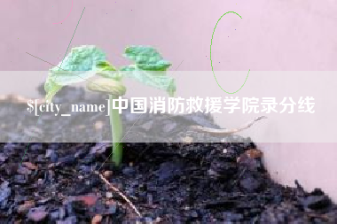荣成中国消防救援学院录分线