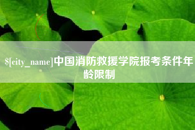 荣成中国消防救援学院报考条件年龄限制