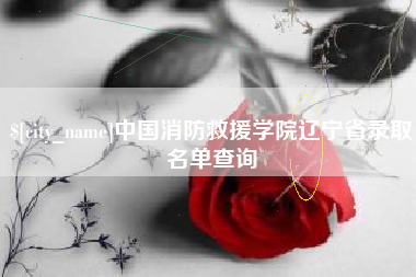 荣成中国消防救援学院辽宁省录取名单查询