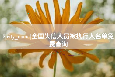 荣成全国失信人员被执行人名单免费查询