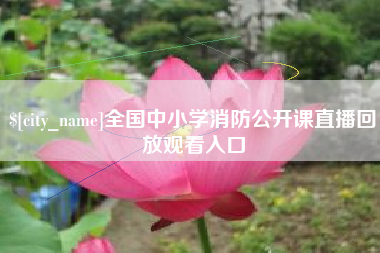 荣成全国中小学消防公开课直播回放观看入口