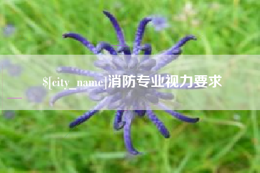 荣成消防专业视力要求