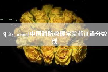 荣成中国消防救援学院浙江省分数线