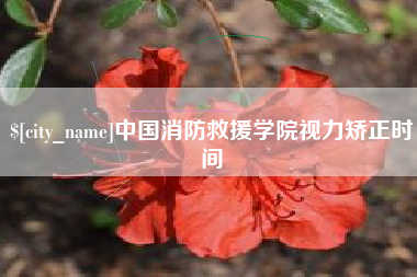 荣成中国消防救援学院视力矫正时间