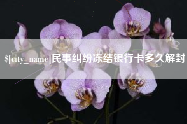 荣成民事纠纷冻结银行卡多久解封