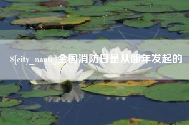 荣成全国消防日是从哪年发起的