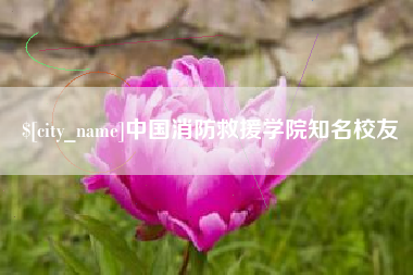 荣成中国消防救援学院知名校友