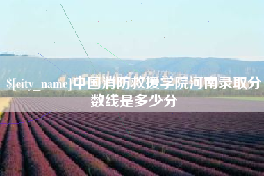 荣成中国消防救援学院河南录取分数线是多少分