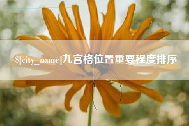荣成九宫格位置重要程度排序