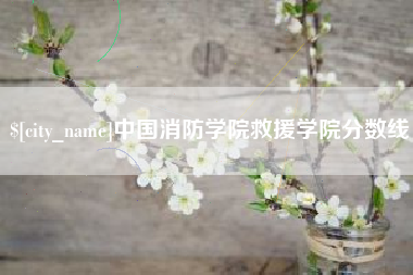 荣成中国消防学院救援学院分数线